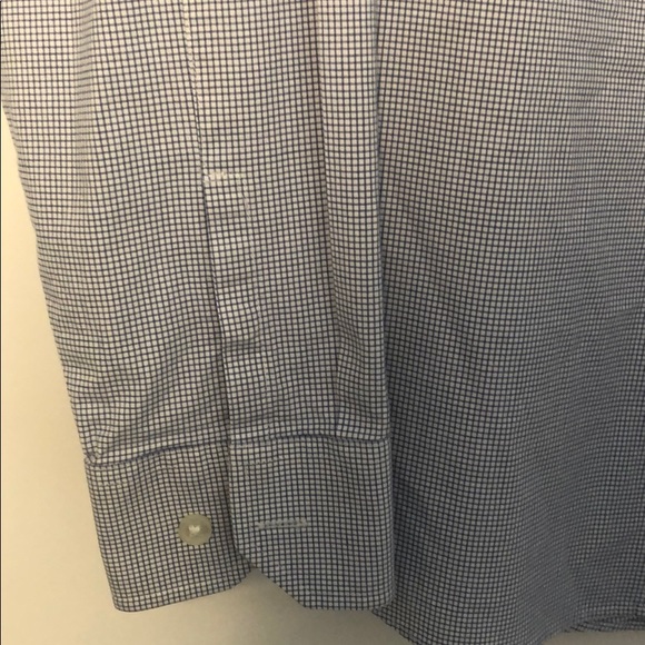 1670 Dress Shirt-White with Blue Line Pattern - Picture 5 of 5